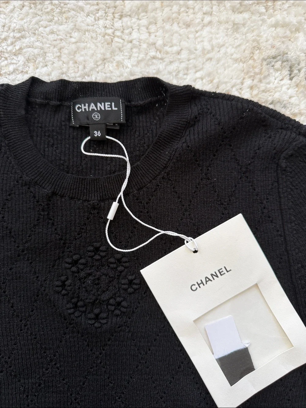 Chanel cotton/linen short sleeve top